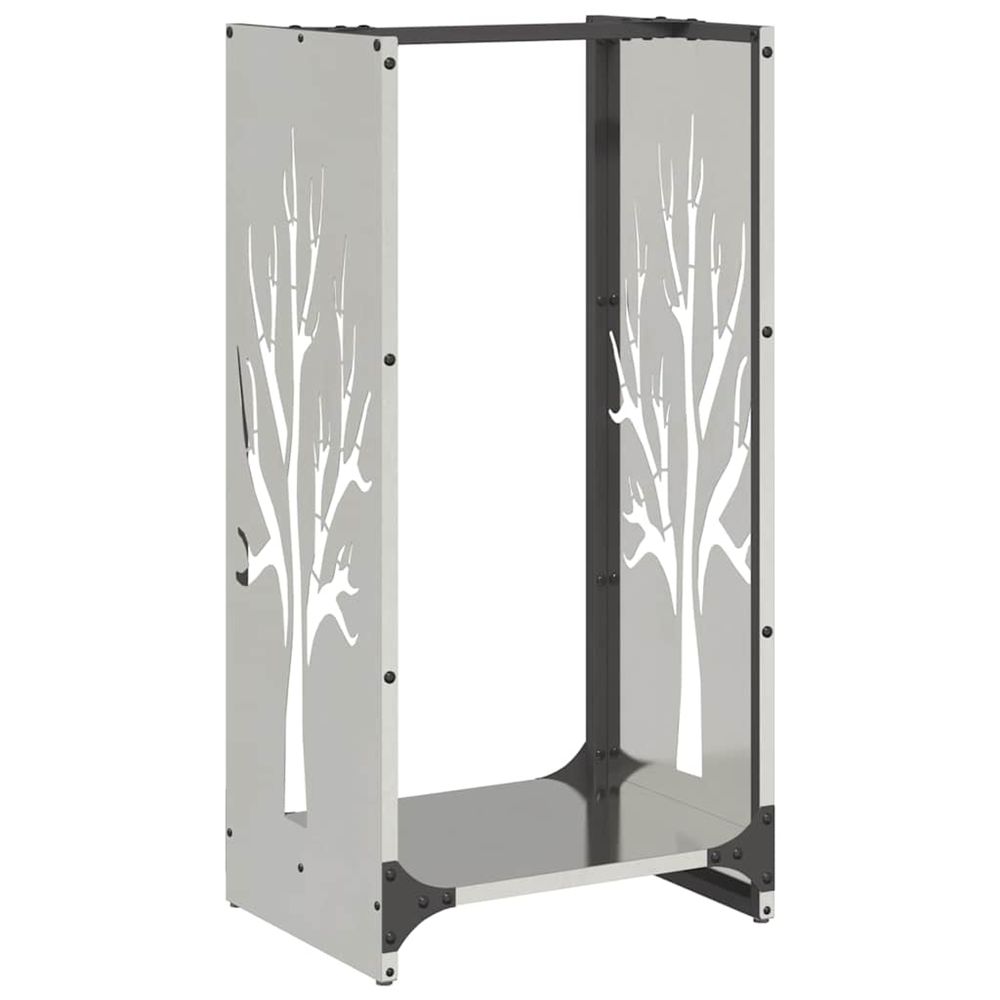 Portant de bois de chauffage 40x30x80 cm acier inoxydable