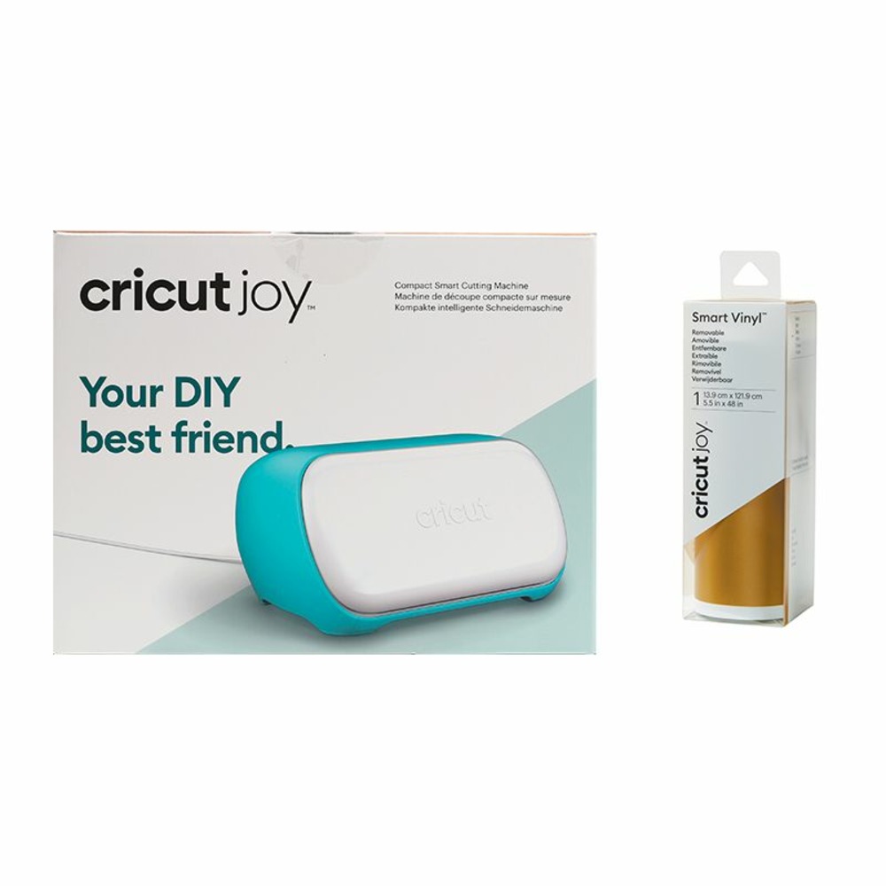 Machine de découpe cricut joy + vinyle amovible doré mat 121,9 x 13,9 cm