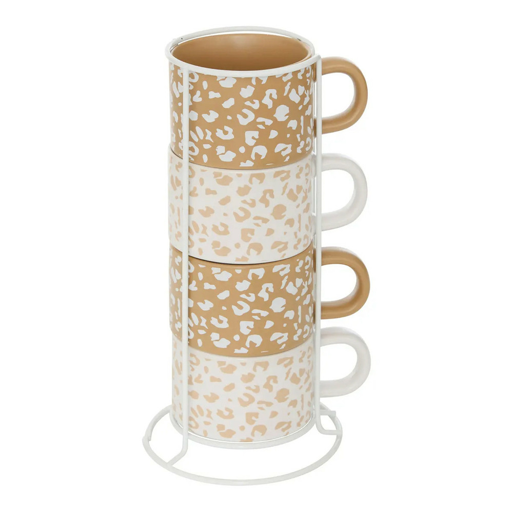 Lot de 4 mugs sur rack 