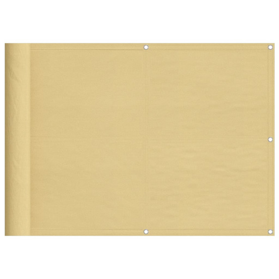 Écran de balcon sable 75x500 cm 100% polyester oxford