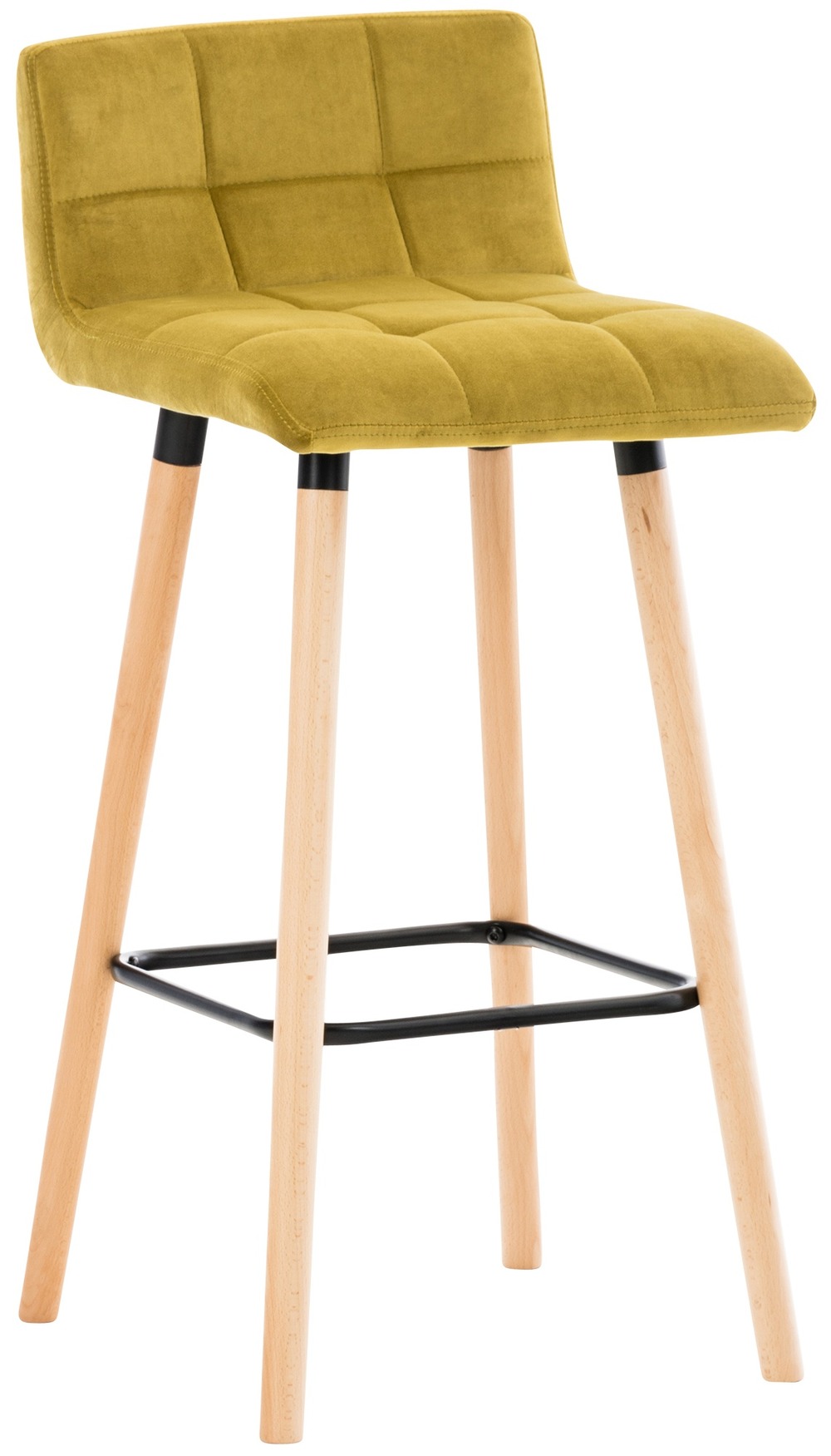 Tabouret de bar en velours lincoln