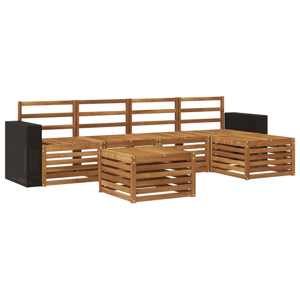 Ensemble de canapés d'extérieur 6 pc naturel