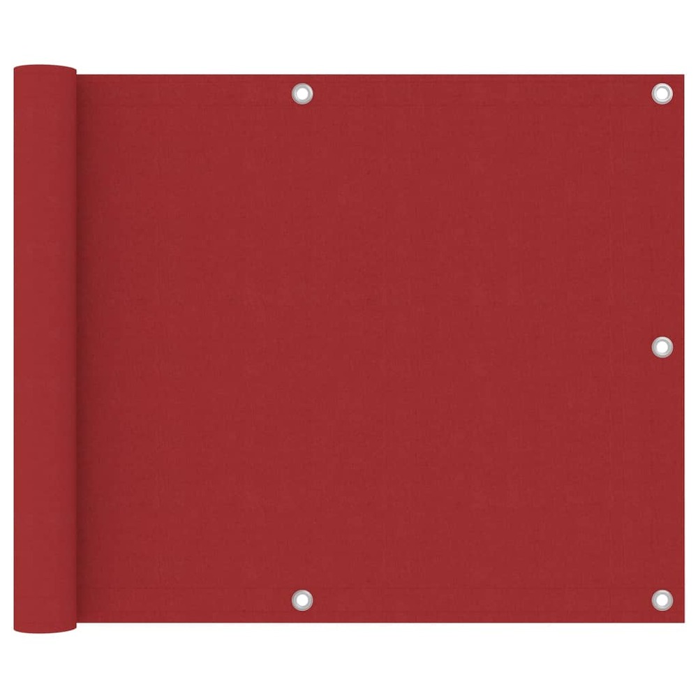 Écran de balcon brise pare vue protection confidentialité 75 x 600 cm tissu oxford rouge