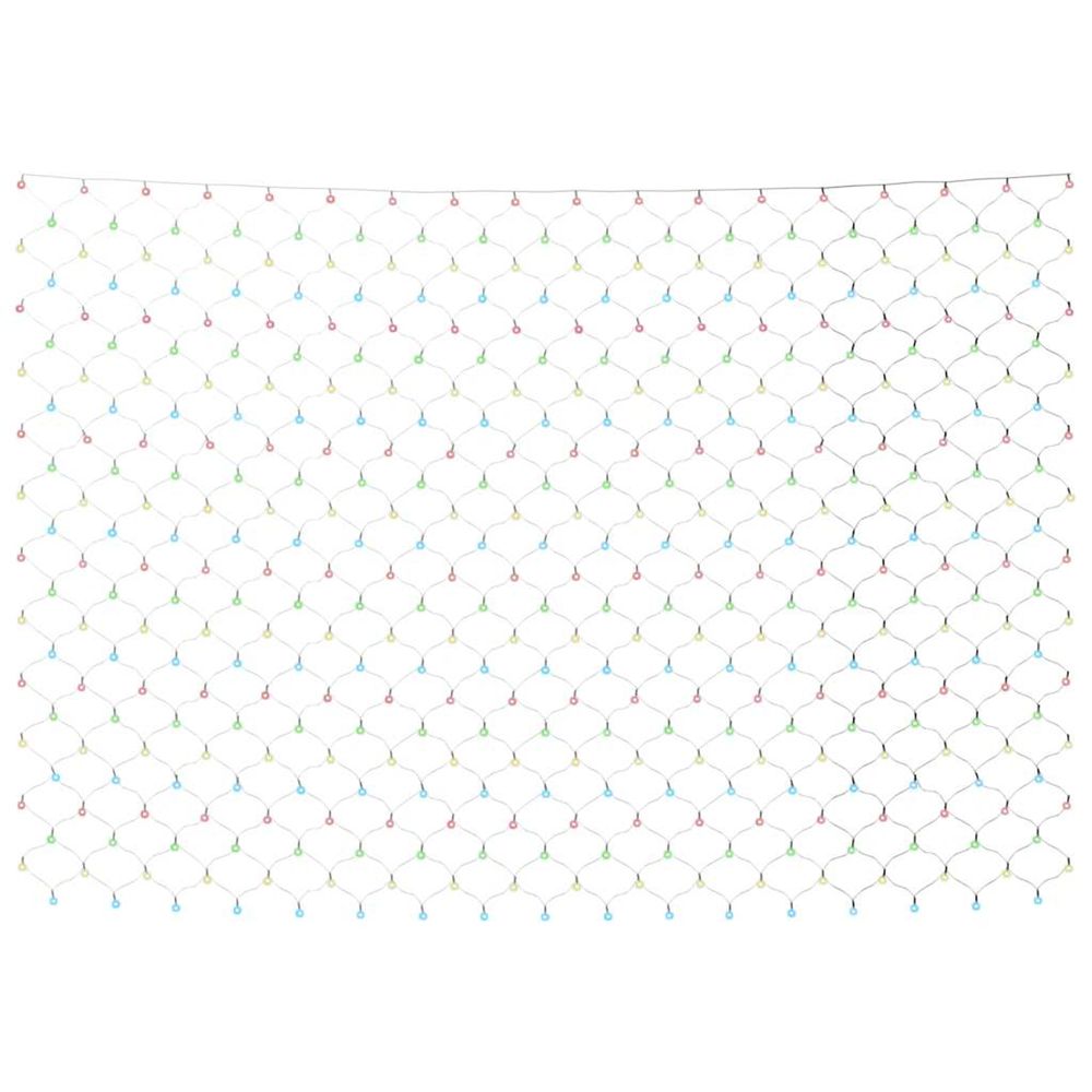 Filet lumineux coloré de noël 3x2 m 204 led intérieur/extérieur