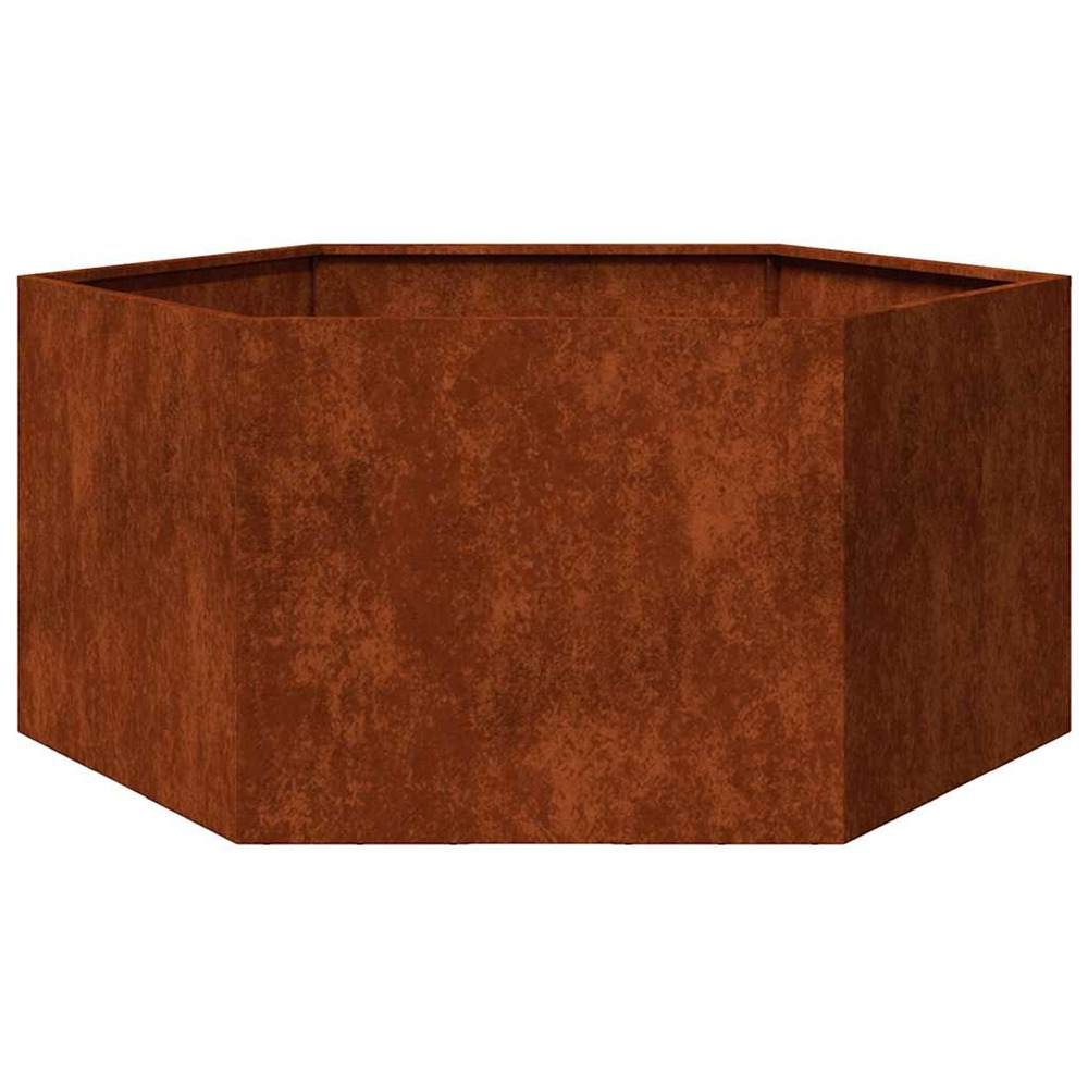 Jardinière d'extérieur rouillé 90x90x45 cm acier corten