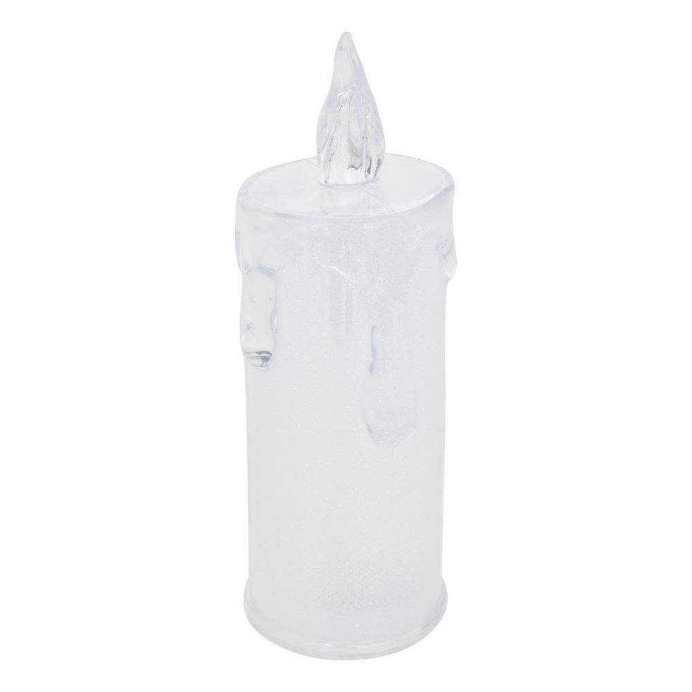 Bougie led d'intérieur blanc chaud 1 led h. 15,5 cm à piles