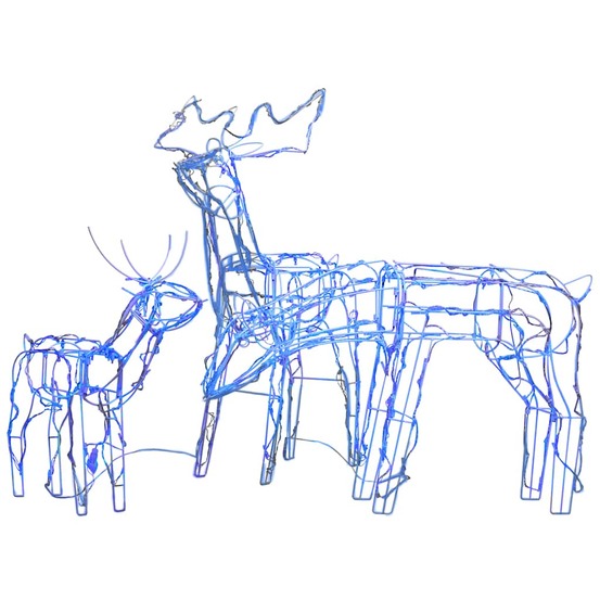 Cordon lumineux de noël 3 pcs rennes 229 led