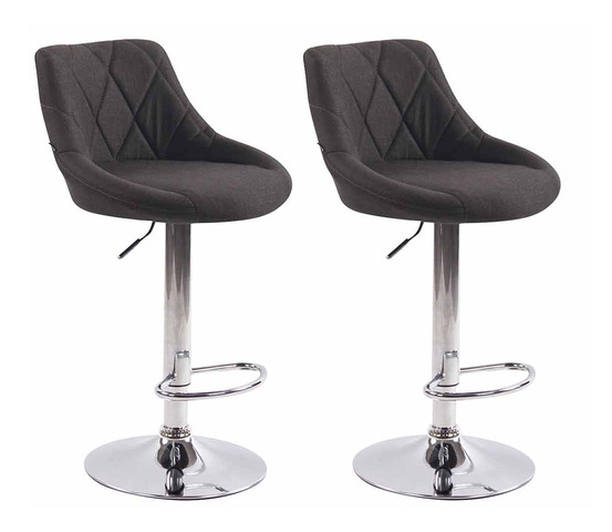 Lot de 2 tabourets de bar lazio tissu c