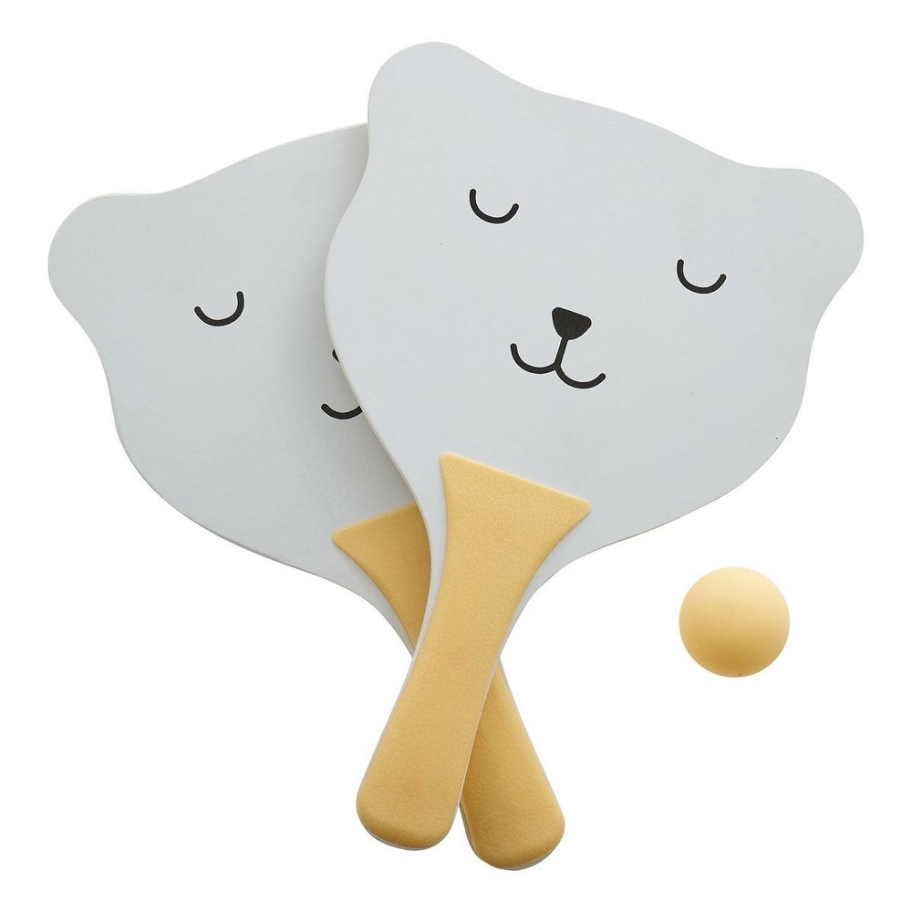 Set raquettes de plage orso jaune