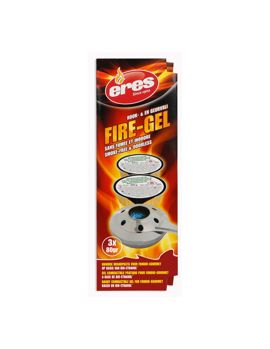 Pâte combustible fire gel 100ml lot 3 coupelles pour fondue