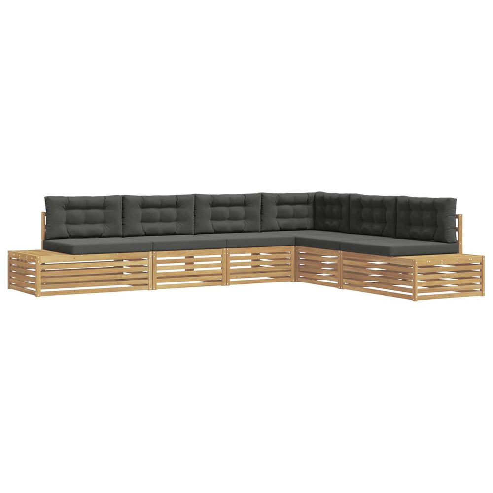 7 pc ensemble de canapés d'extérieur polyester blanc
