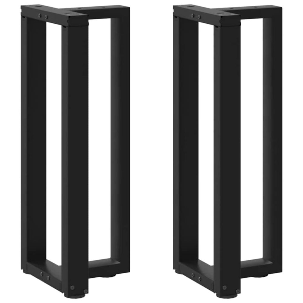 Pieds de table console en t, 2 pièces, noir, 38 x 25 x (72-73) cm, acier