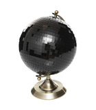 Objet déco globe disco boule à facettes noire d. 20 x h 30 cm