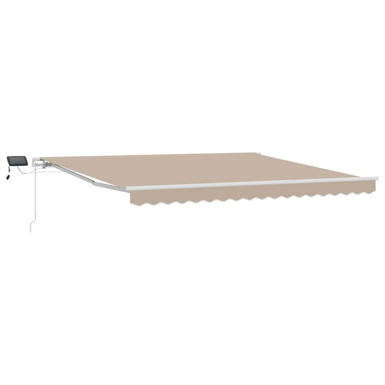 Auvent rétractable avec beige 400 ×300 cm tissu