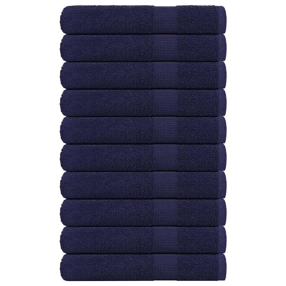 Serviettes de sauna frogn 10 pcs bleu marine 80x200 cm 360 g/m²