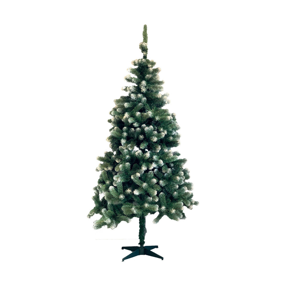 Sapin de noel artificiel vert pointes blanches - 2.10m - 4179