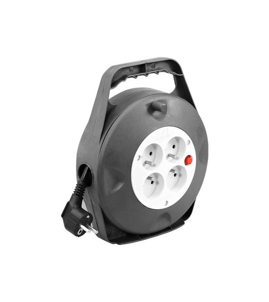 Enrouleur ménager électrique 10 m ho5vvf 4 prises 3g1,5