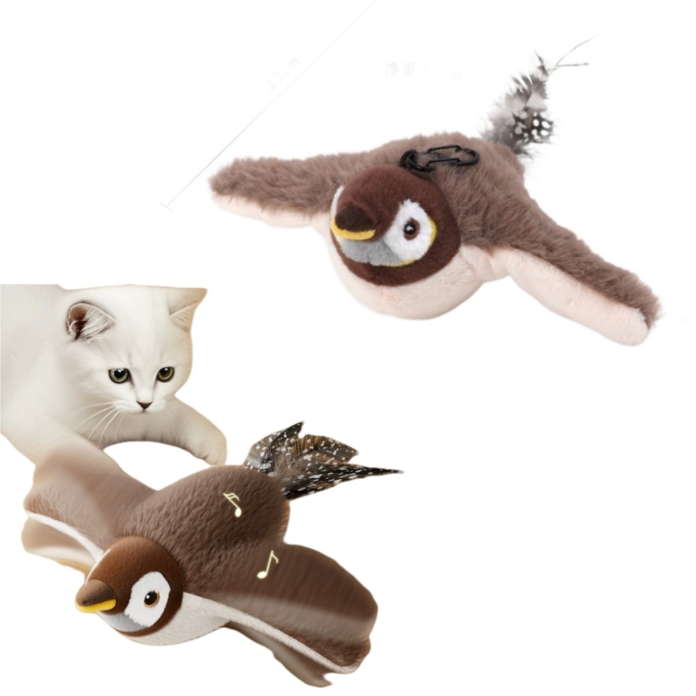 Jouet d'oiseau battant pour chat