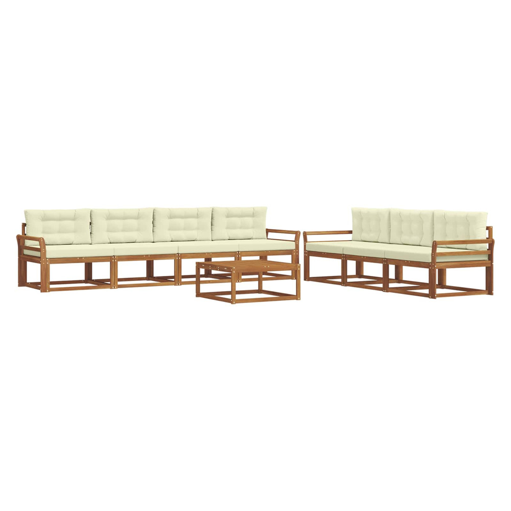 Ensemble de canapés d'extérieur 8 pcs naturel et crème