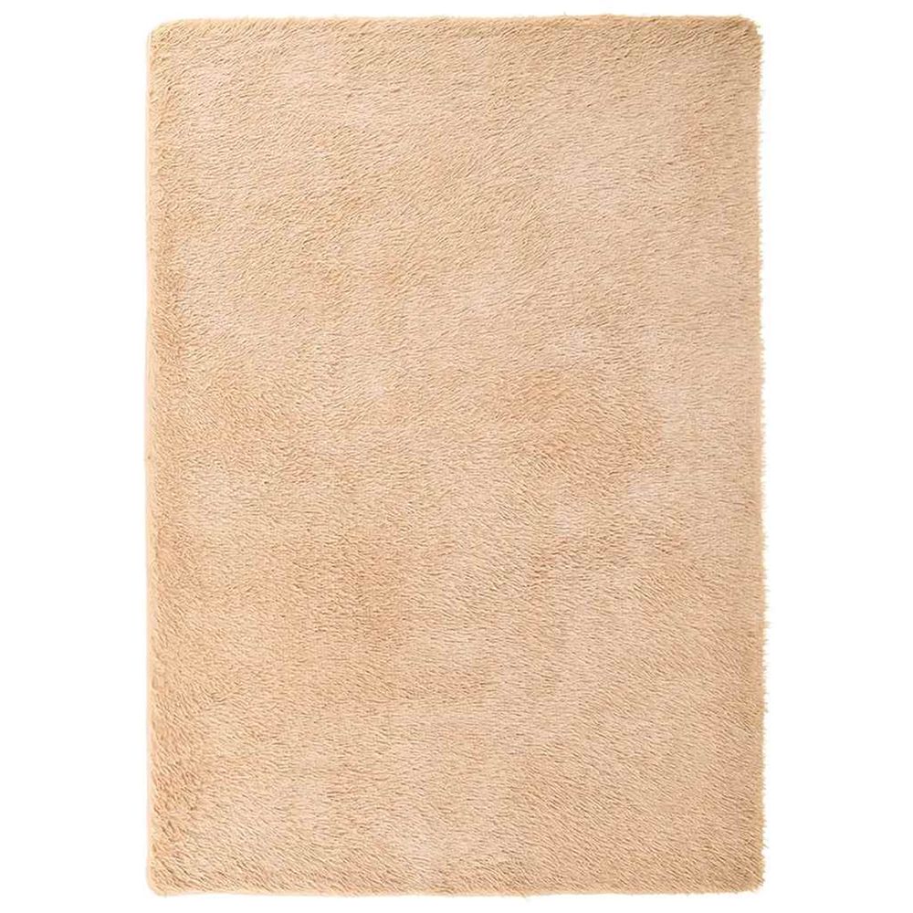 Tapis shaggy à poils longs navarra beige 240x340 cm polyester