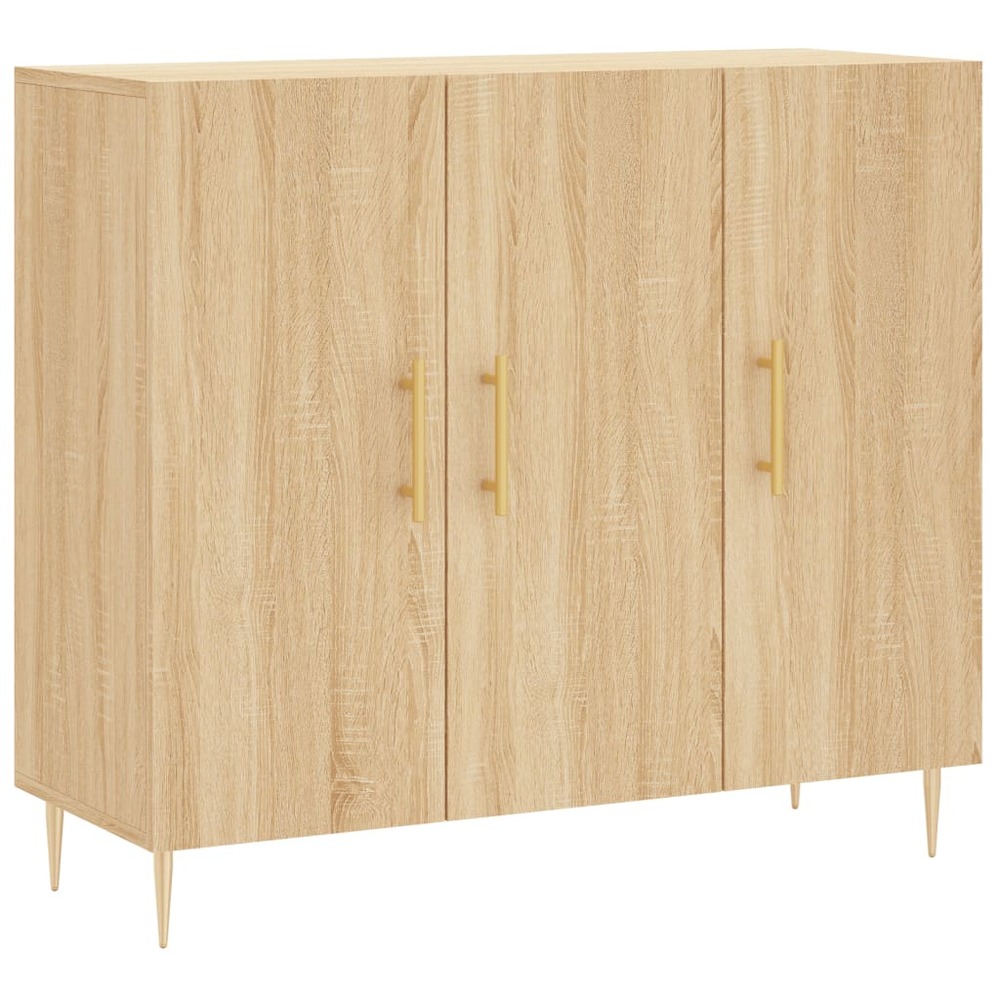 Buffet bahut commode armoire meuble de rangement organisateur cuisine salle de séjour salon sonoma 90 x 34 x 80 cm bois d'ing
