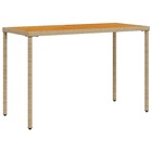 Table de jardin avec dessus en bois d'acacia beige 115x54x74 cm