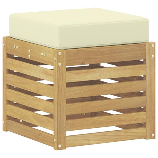 Banc de jardin bois d'acacia massif blanc