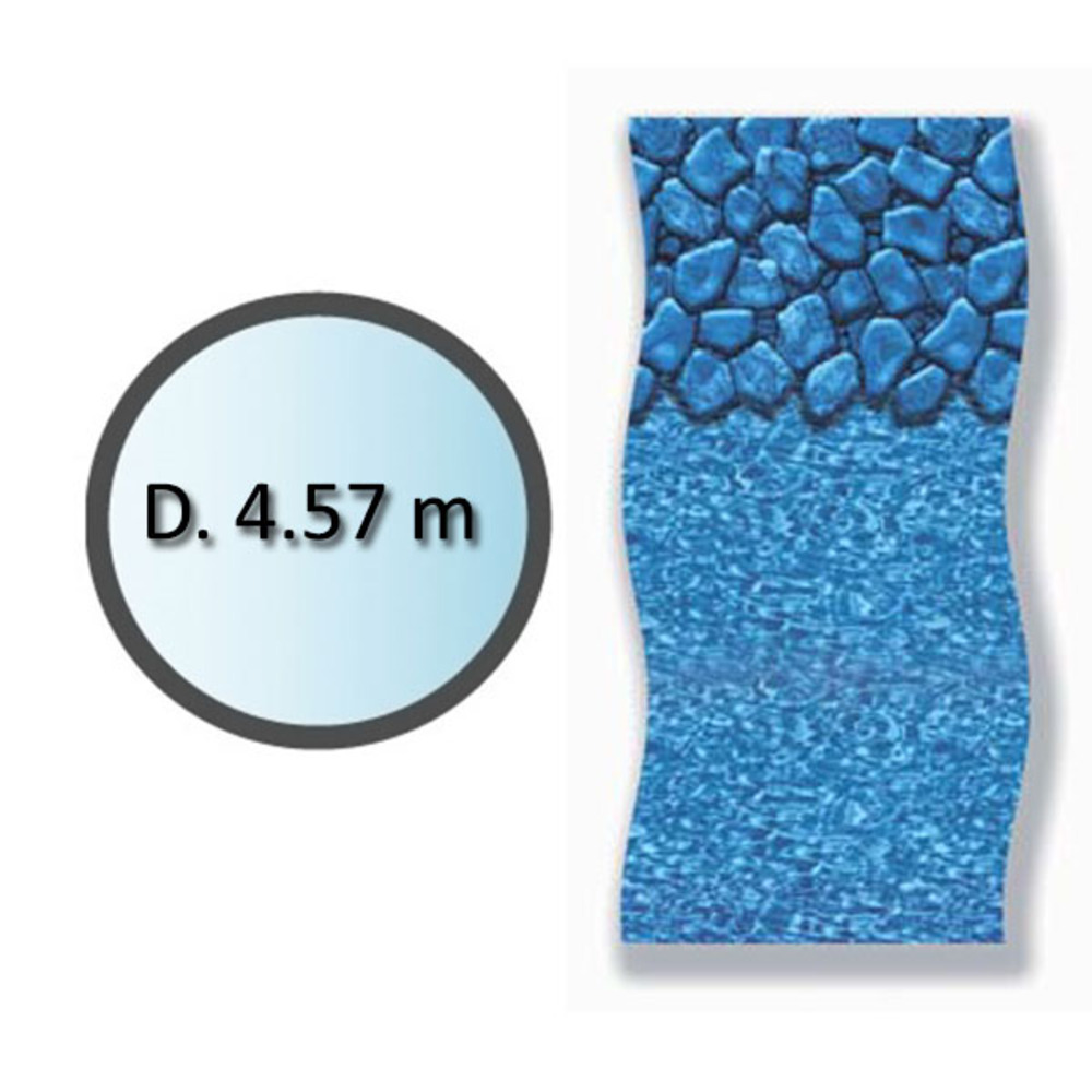 Liner boulder forme ronde d.4.57m pour piscine hors sol - li1548sbo
