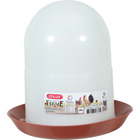 Mangeoire silo en plastique 2 kg rouge pour basse cour