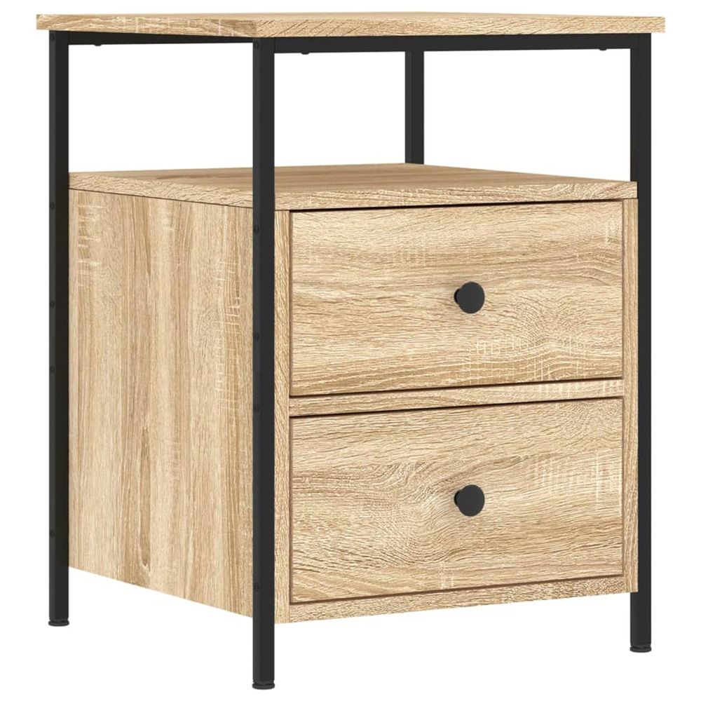 Table de chevet chêne sonoma 44x45x60 cm bois d'ingénierie