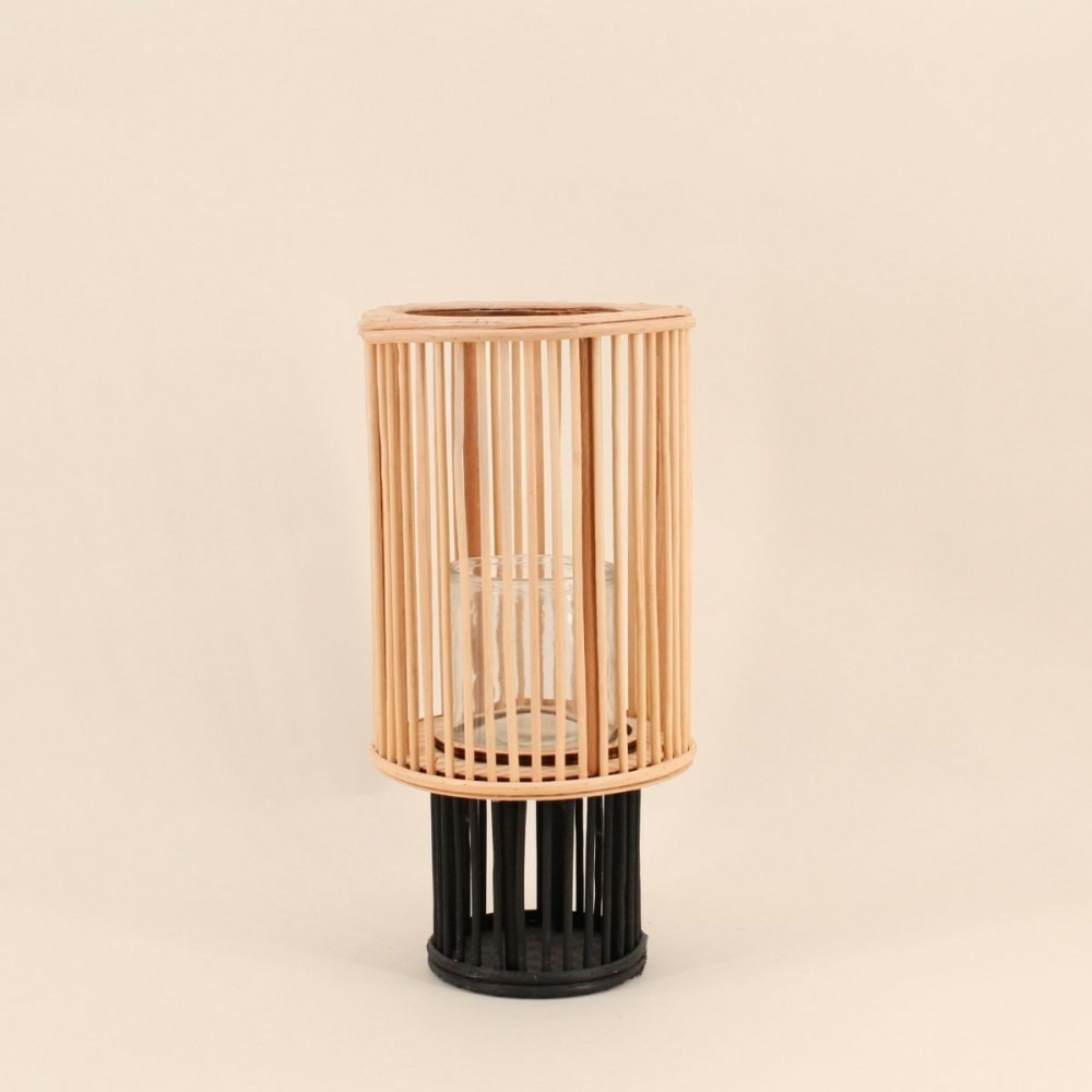 Lanterne ronde en bambou 38x18cm