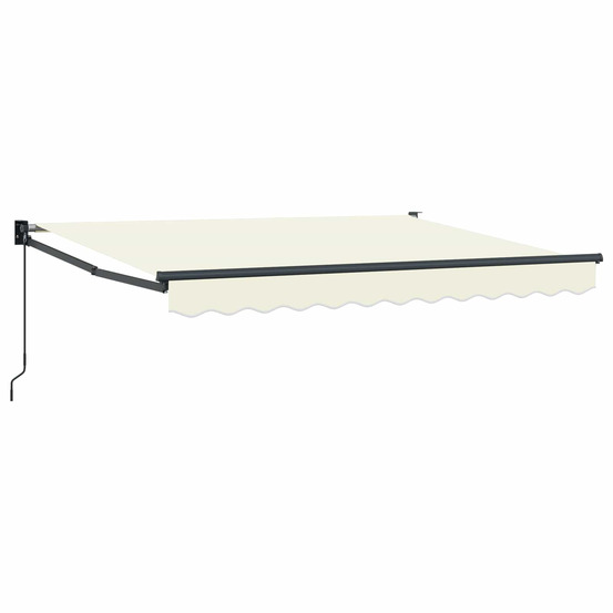 Auvent rétractable crème 3,5 x 2 m 100% polyester et aluminium