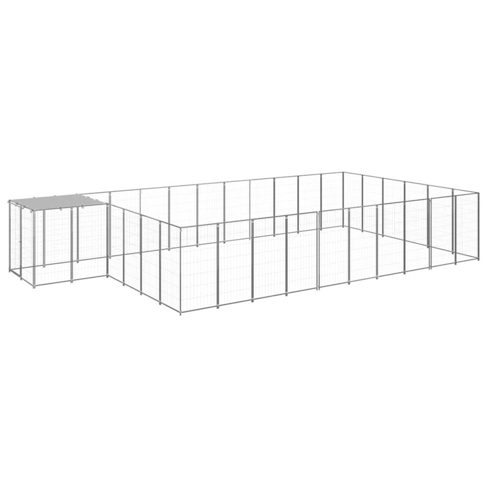 Chenil argenté 19,36 m² acier