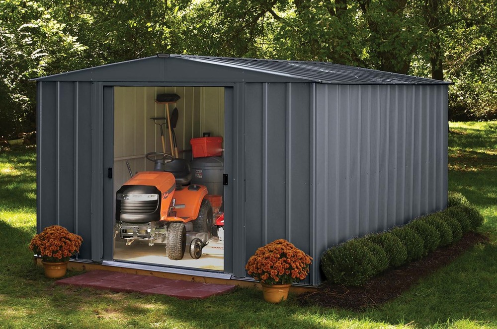 Abri métal 11,59m2 - très grand volume - toit 2 pentes spacemaker apex ...