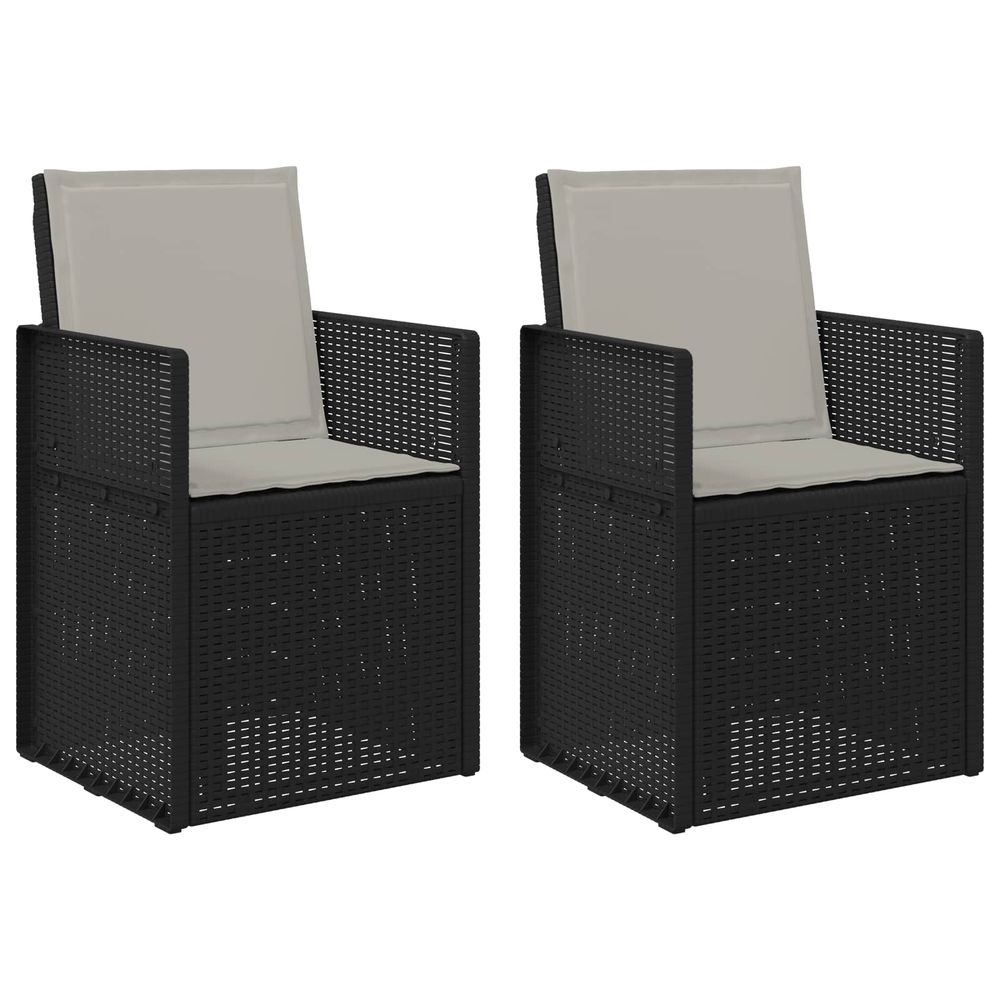 Chaises de jardin salle à manger 2 pc anthracite et gris clair