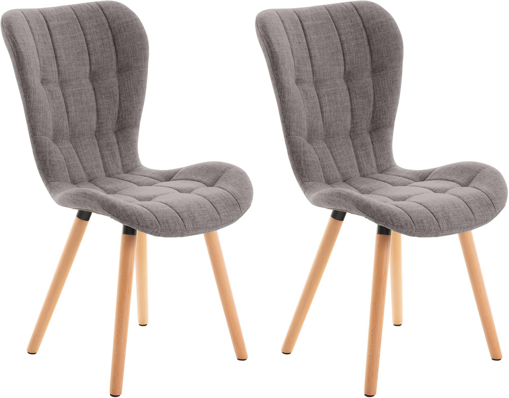 Lot de 2 chaises elda en tissu