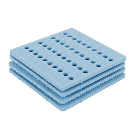 Gripsquare 50 - lot de 4 - plaque pehd antidérapante - plast'up rotomoulage