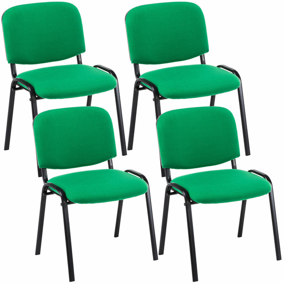 Lot de 4 chaises visiteurs ken tissu