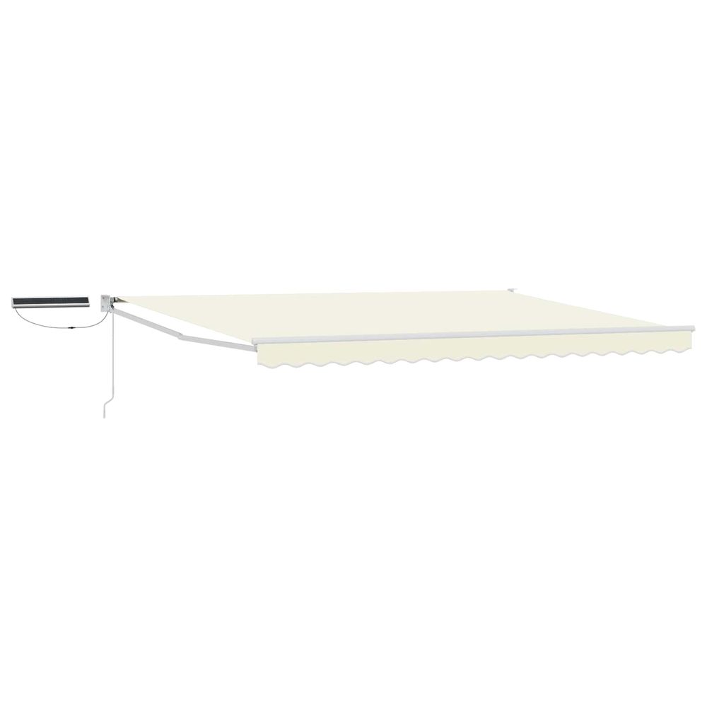 Auvent rétractable électrique crème et blanc 4 × 3 m