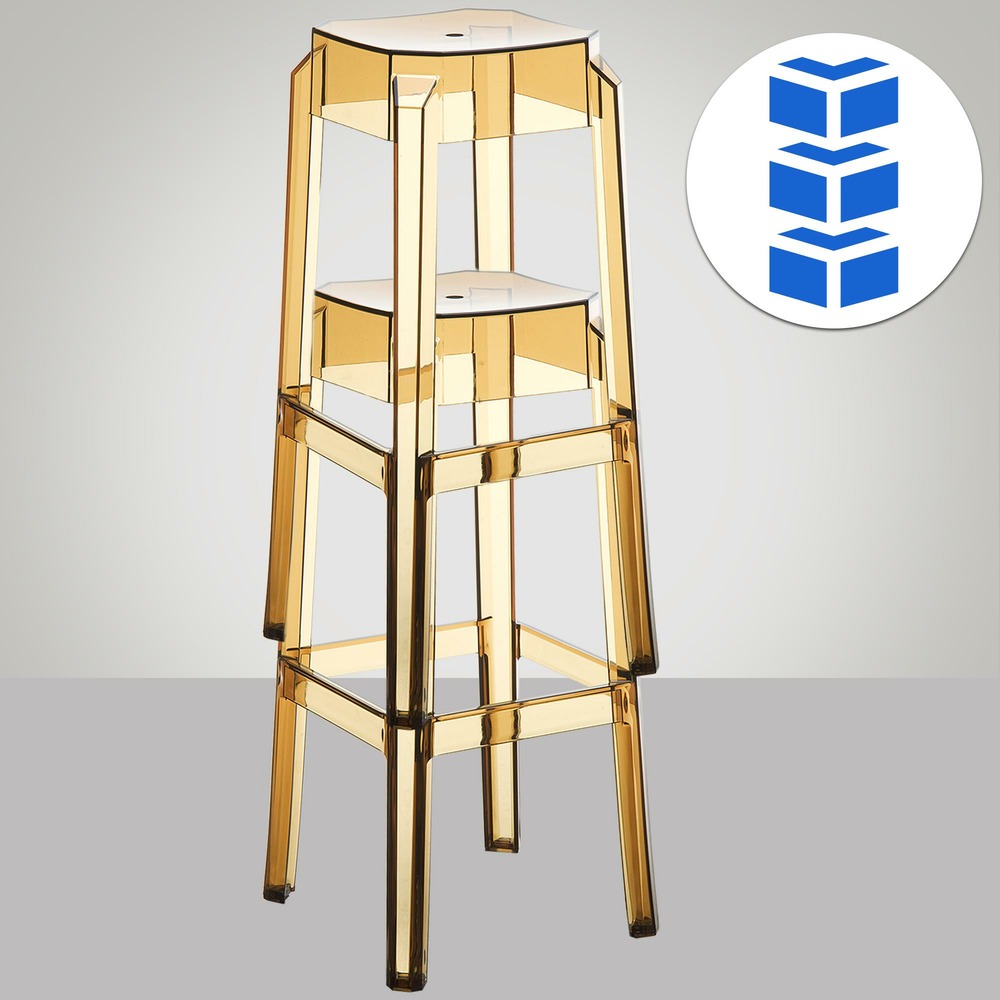 Tabouret de bar fox, transparent