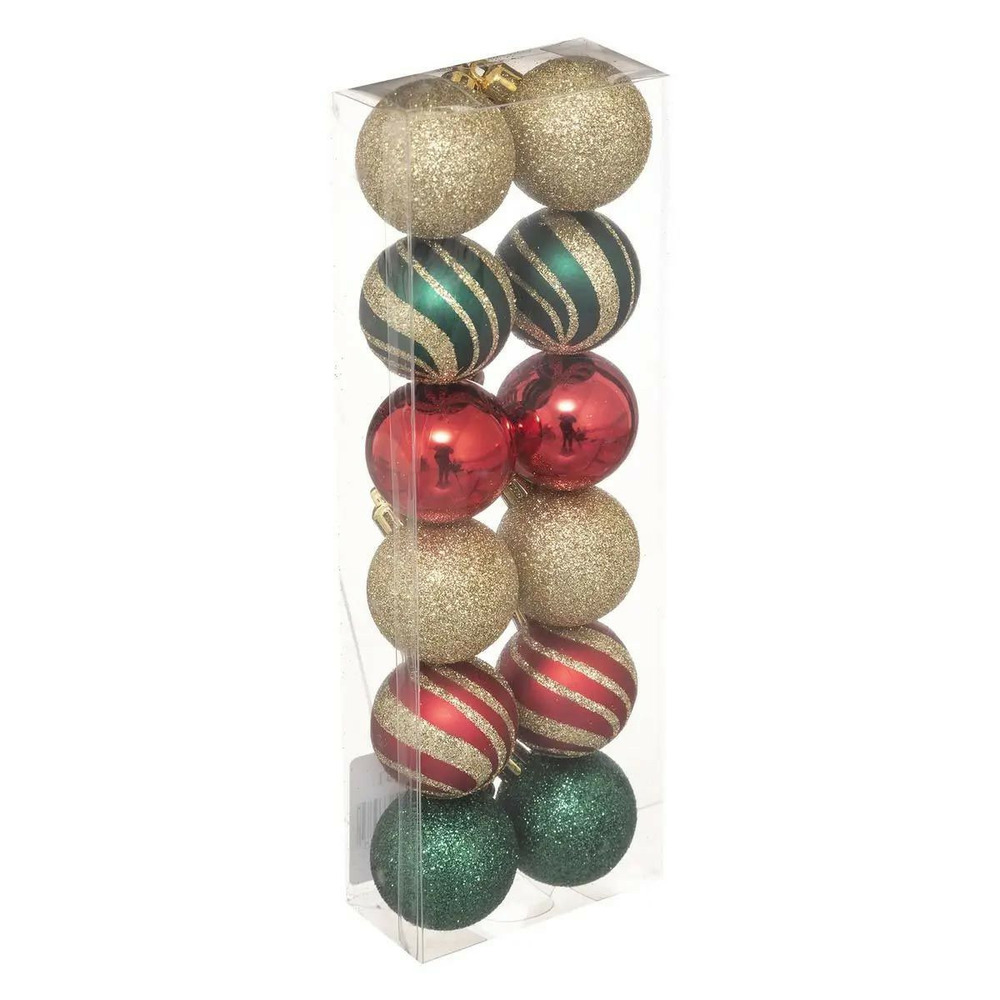 Lot de 12 boules de noël 