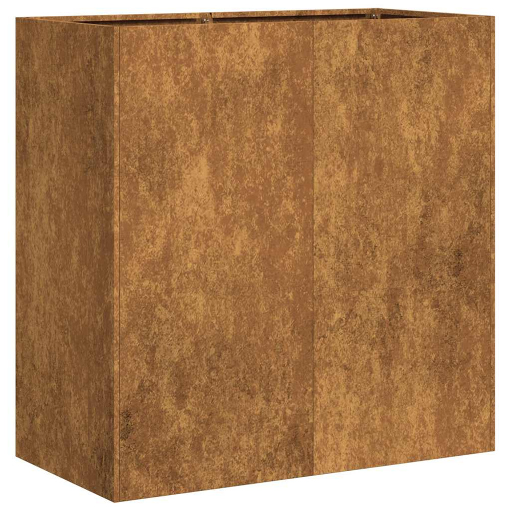 Jardinière d'extérieur rouillé 80x40x80 cm acier inoxydable