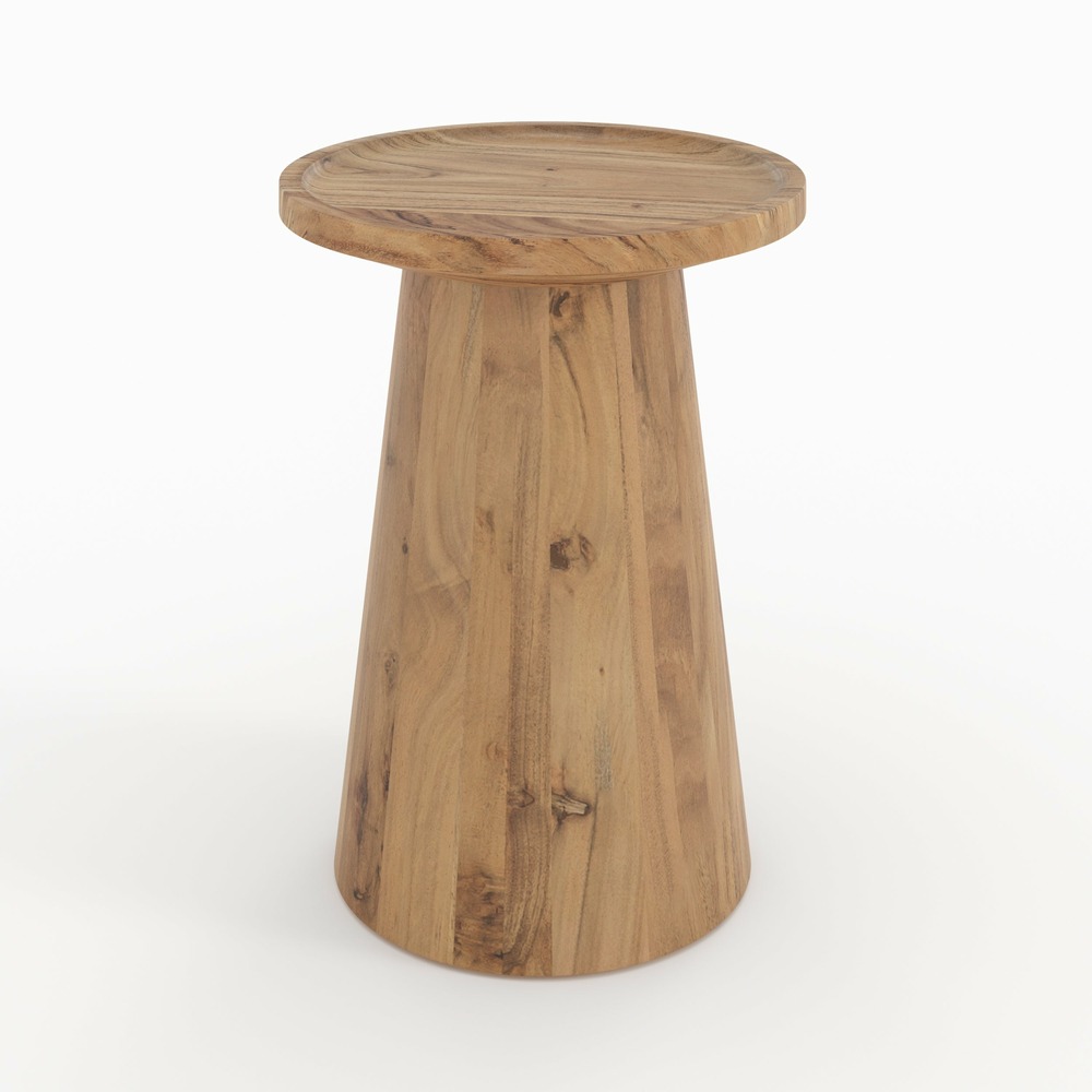 Capucine-table d'appoint en bois massif d'acacia