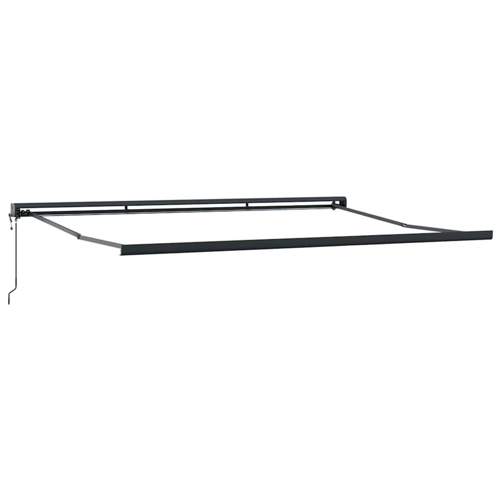 Cadre d'auvent anthracite 450 × 300 cm aluminium