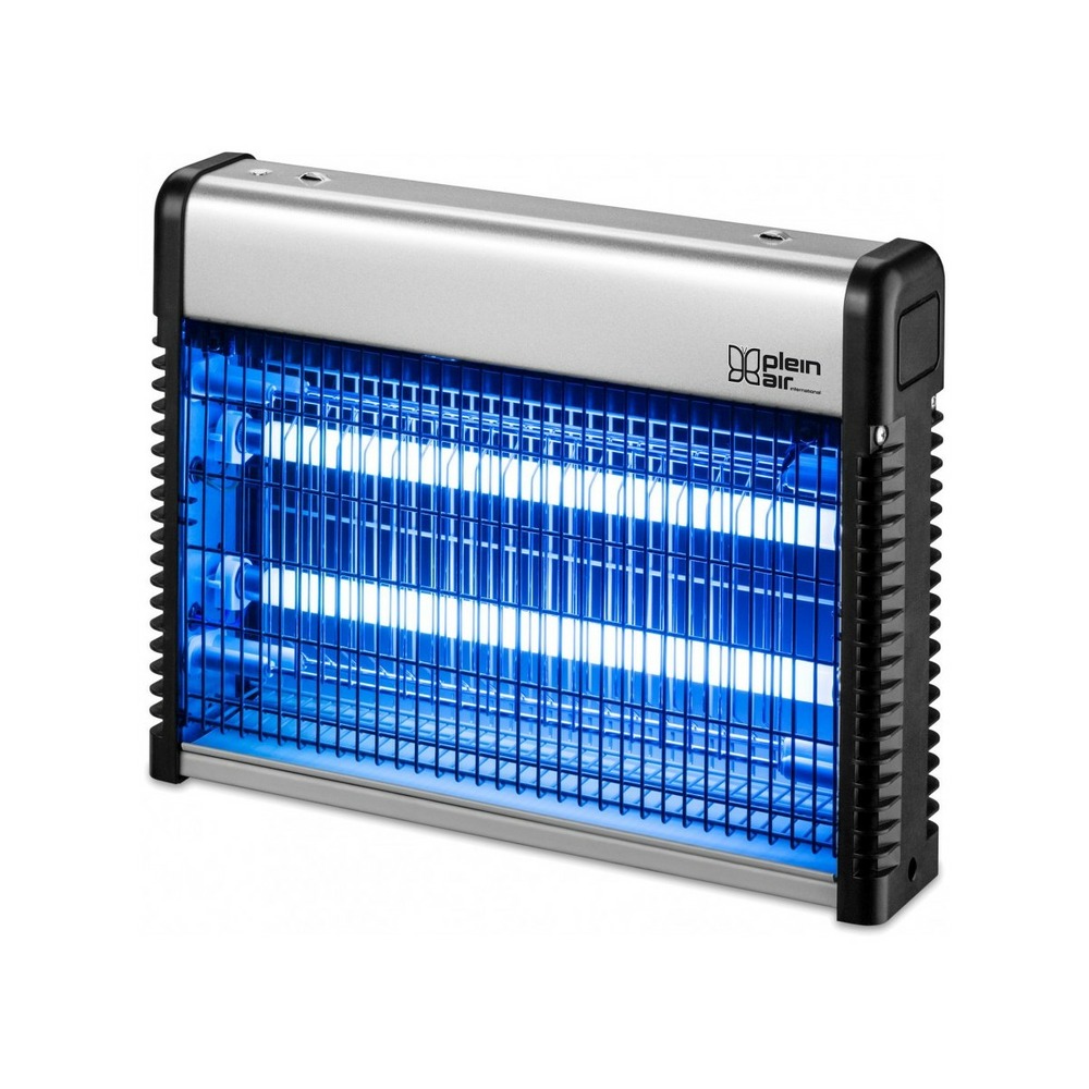 Lampe anti moustique zap 20w plein air ultra violet surfaces 80 m² gris métal