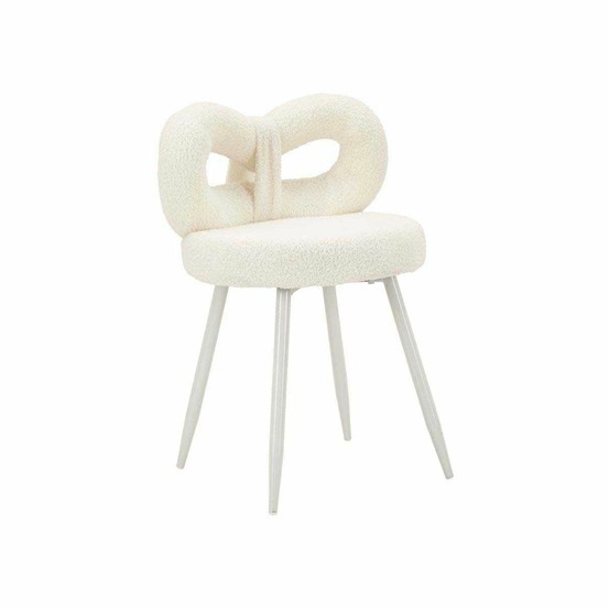 Chaise en tissu éponge ilary 40 x 67 cm blanc