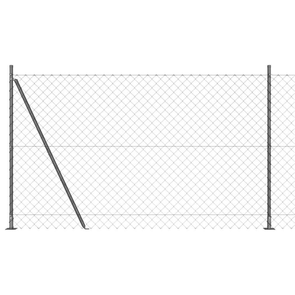 Poteau de clôture. Gris 25 x 1,4 m (maille 60 x 60 mm)