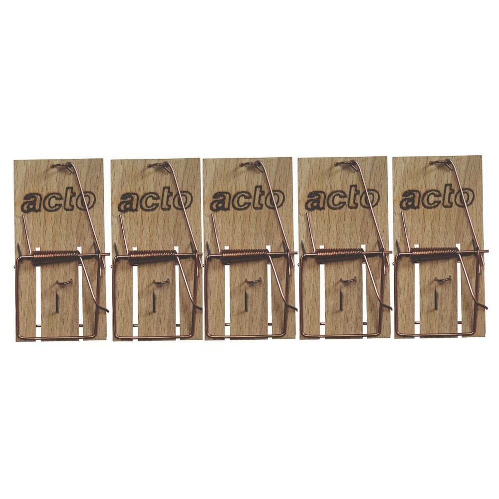 Acto pièges à souris - lot de 5 tapettes en bois