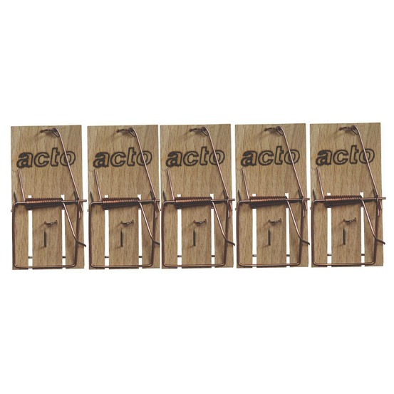 Acto pièges à souris - lot de 5 tapettes en bois