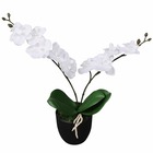 Plante artificielle avec pot orchidée 30 cm blanc